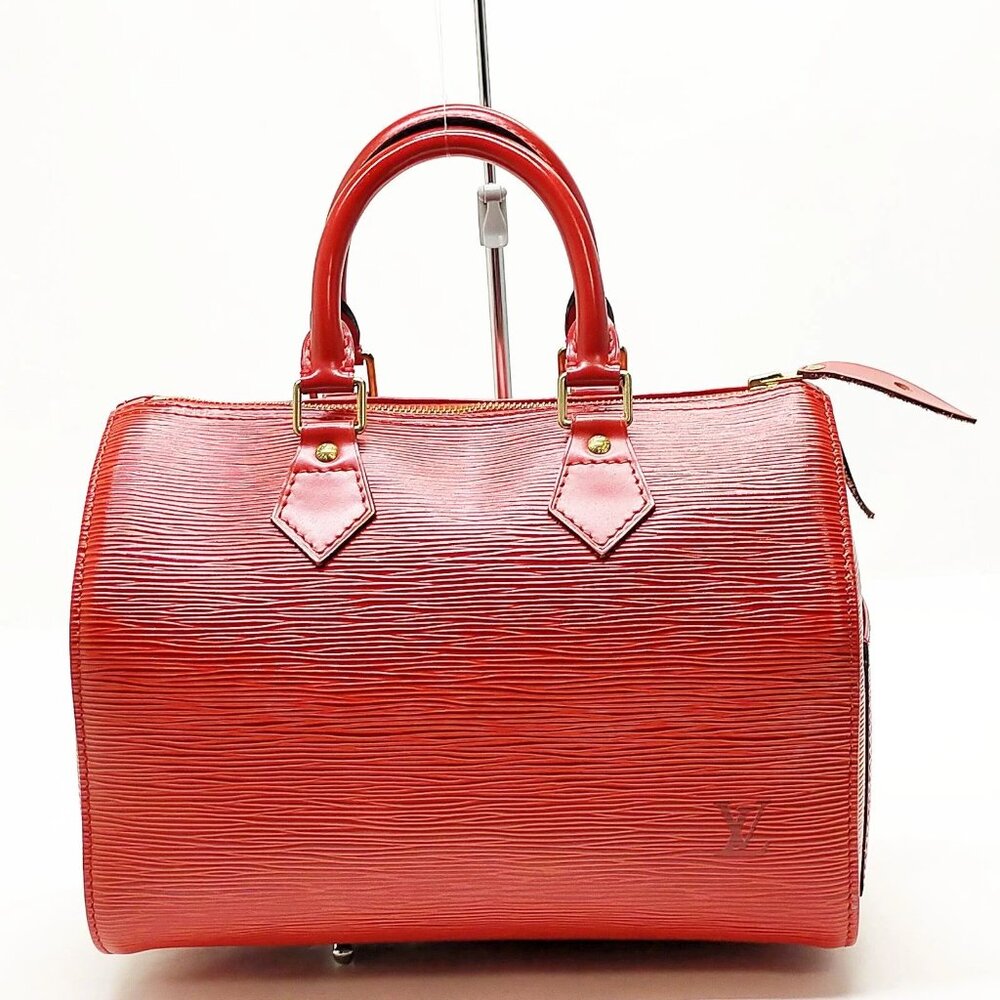 Louis Vuitton LV Hand Bag Speedy 25 Reds Epi 650-052625